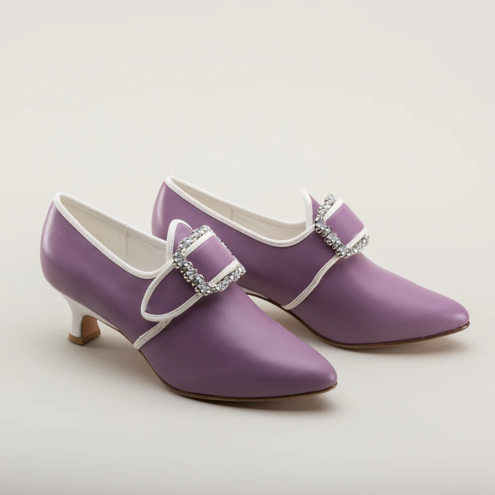 Dunmore 18th Century Shoes (Lavender/White) - Image 8