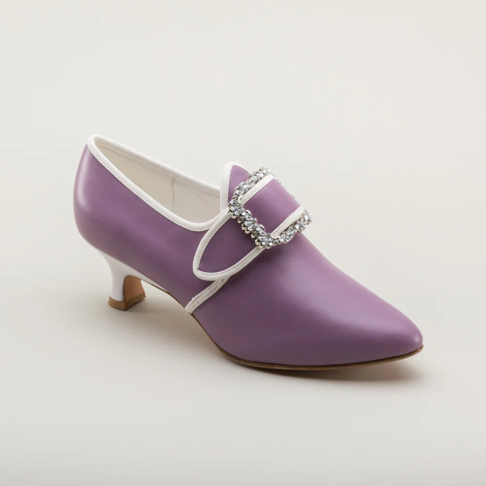 Dunmore 18th Century Shoes (Lavender/White) - Image 9