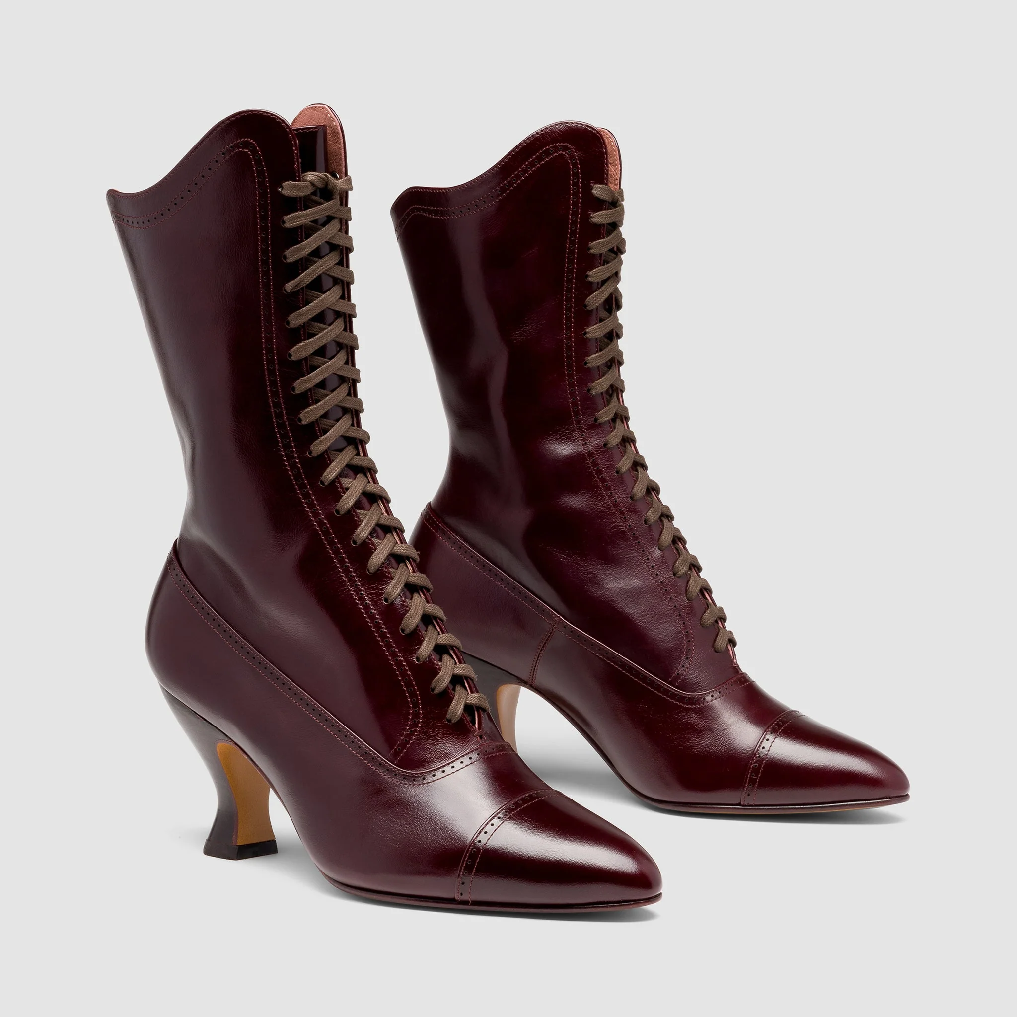 Edith Edwardian Boots (Cordovan) - Image 2