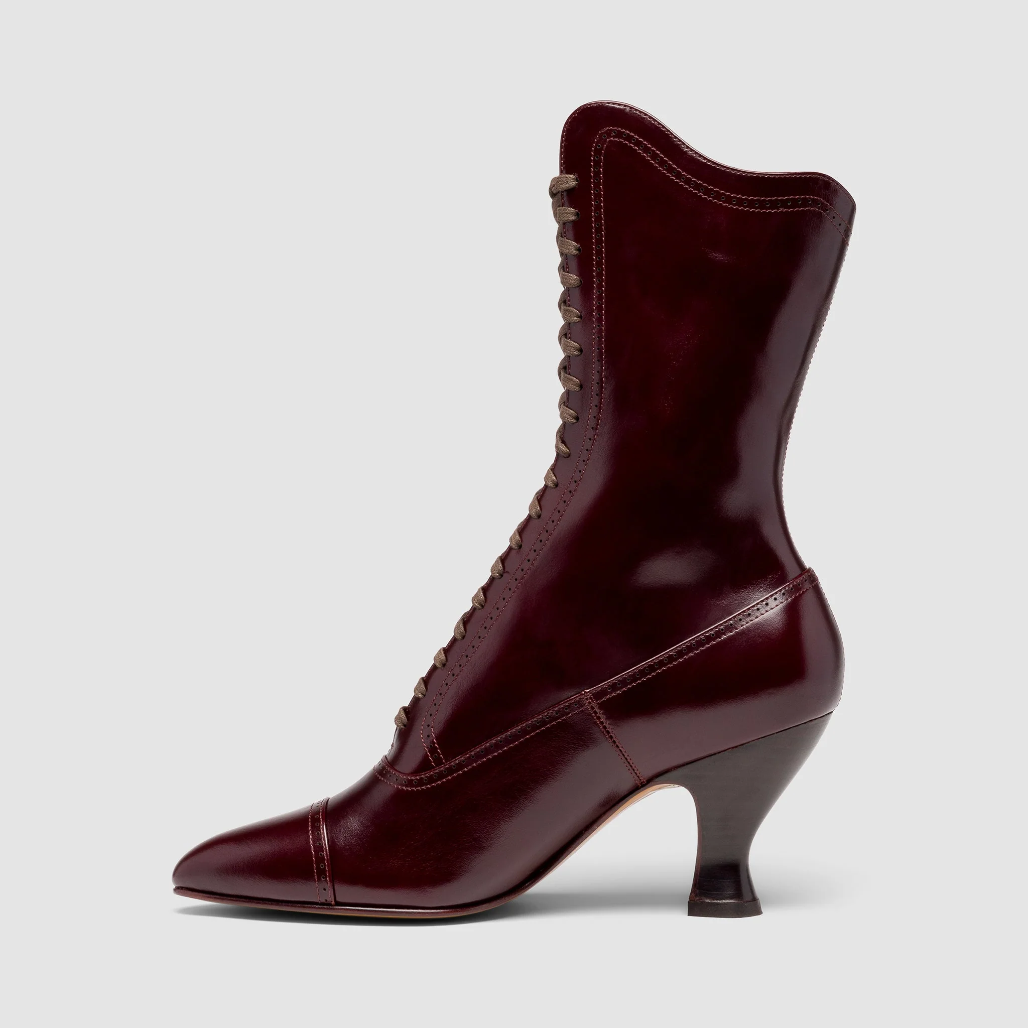 Edith Edwardian Boots Wide (Cordovan) - Image 4