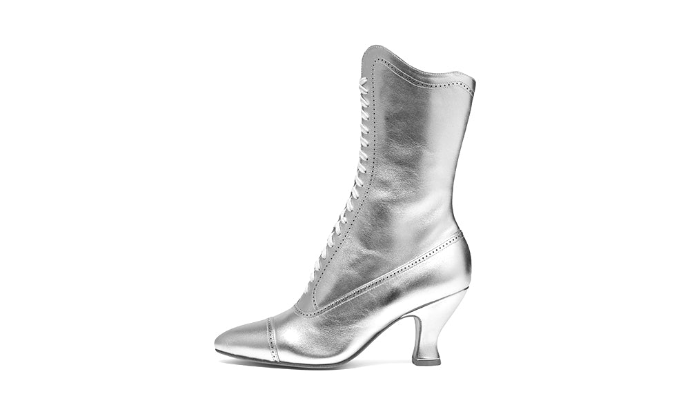 Edith Edwardian Boots (Gold) - Image 6