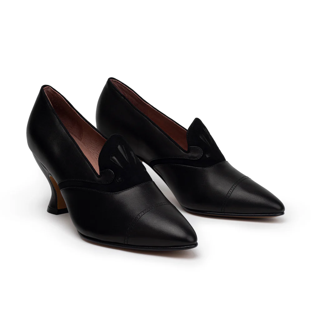 Elsie Edwardian Pumps (Black) - Image 2