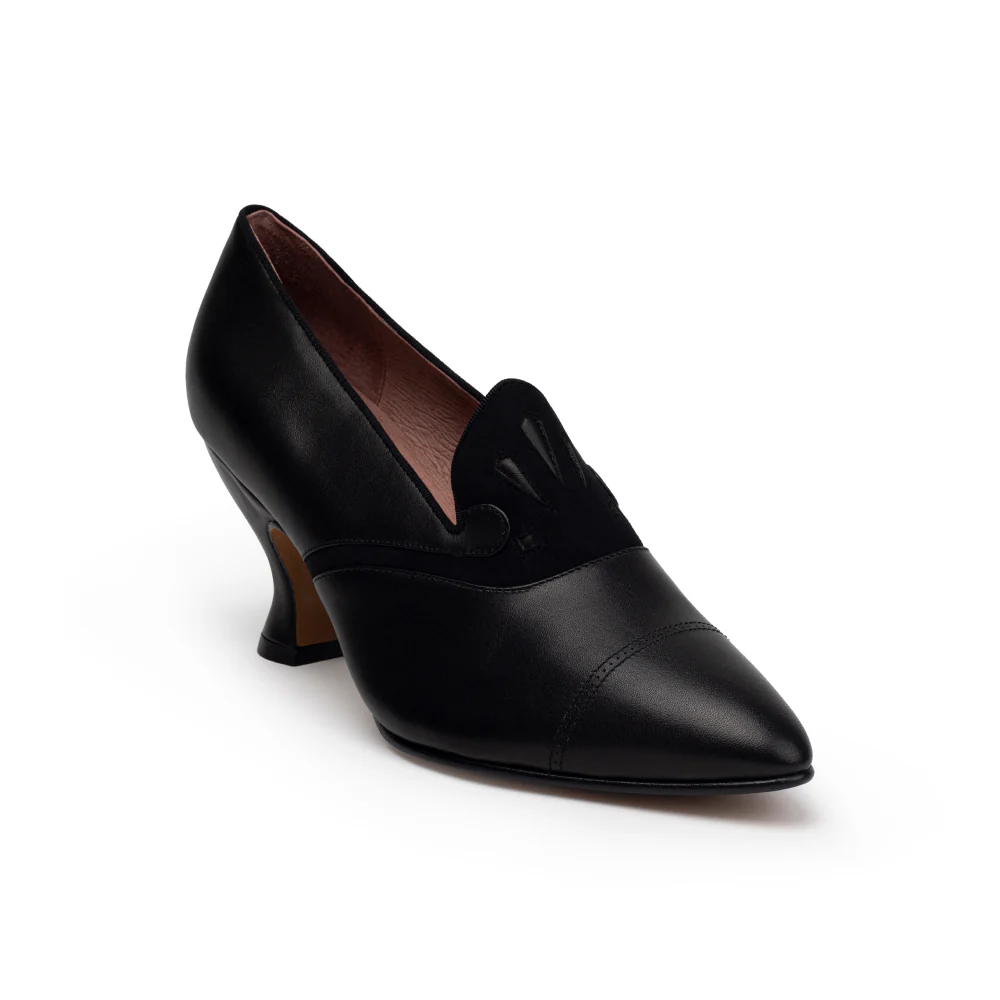 Elsie Edwardian Pumps (Black) - Image 3
