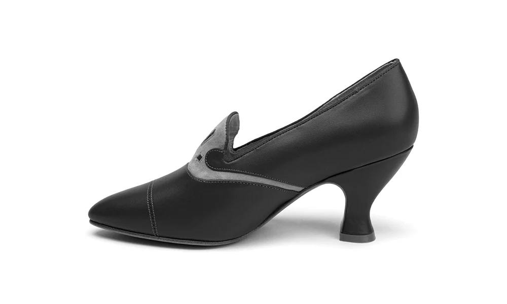 Elsie Edwardian Pumps (Dark Olive/Light Olive) - Image 5
