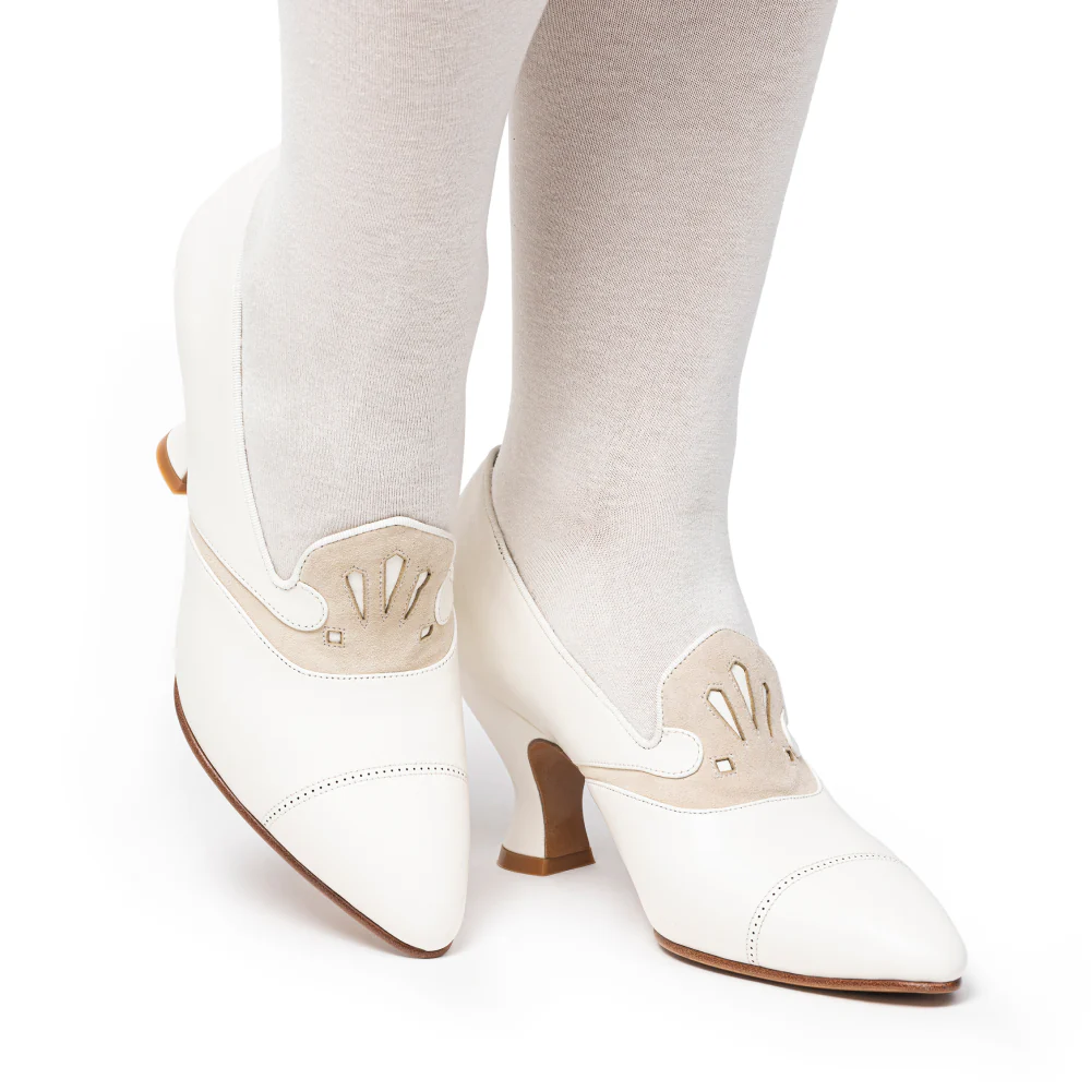 Elsie Edwardian Pumps (Ivory/Cream)