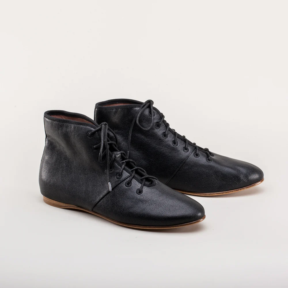 Emma Regency Leather Boots (Black) - Image 4