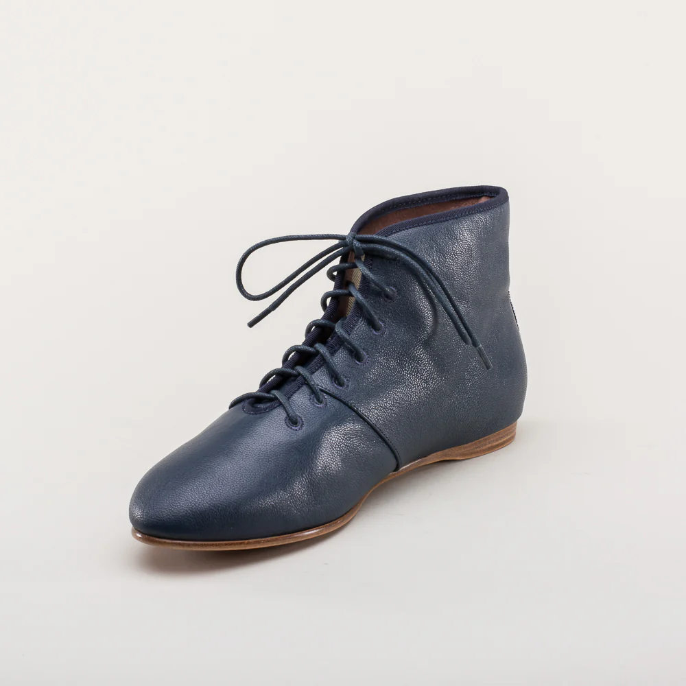 Emma Regency Leather Boots (Navy) - Image 11