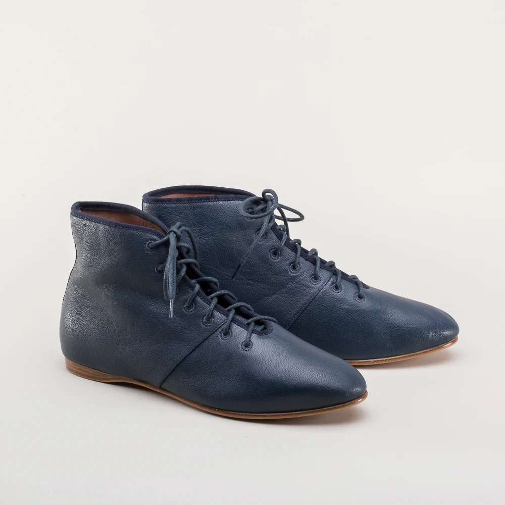 Emma Regency Leather Boots (Navy) - Image 4