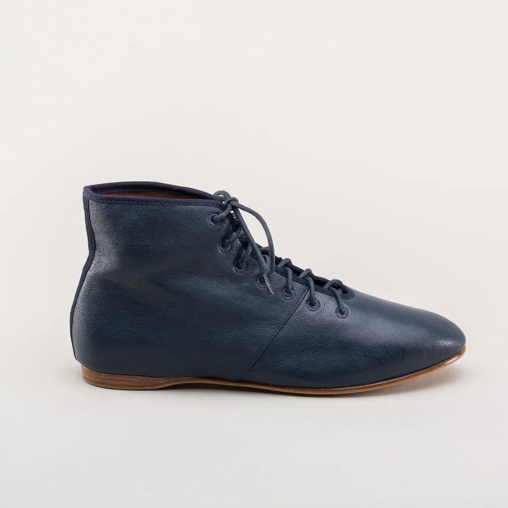 Emma Regency Leather Boots (Navy) - Image 6
