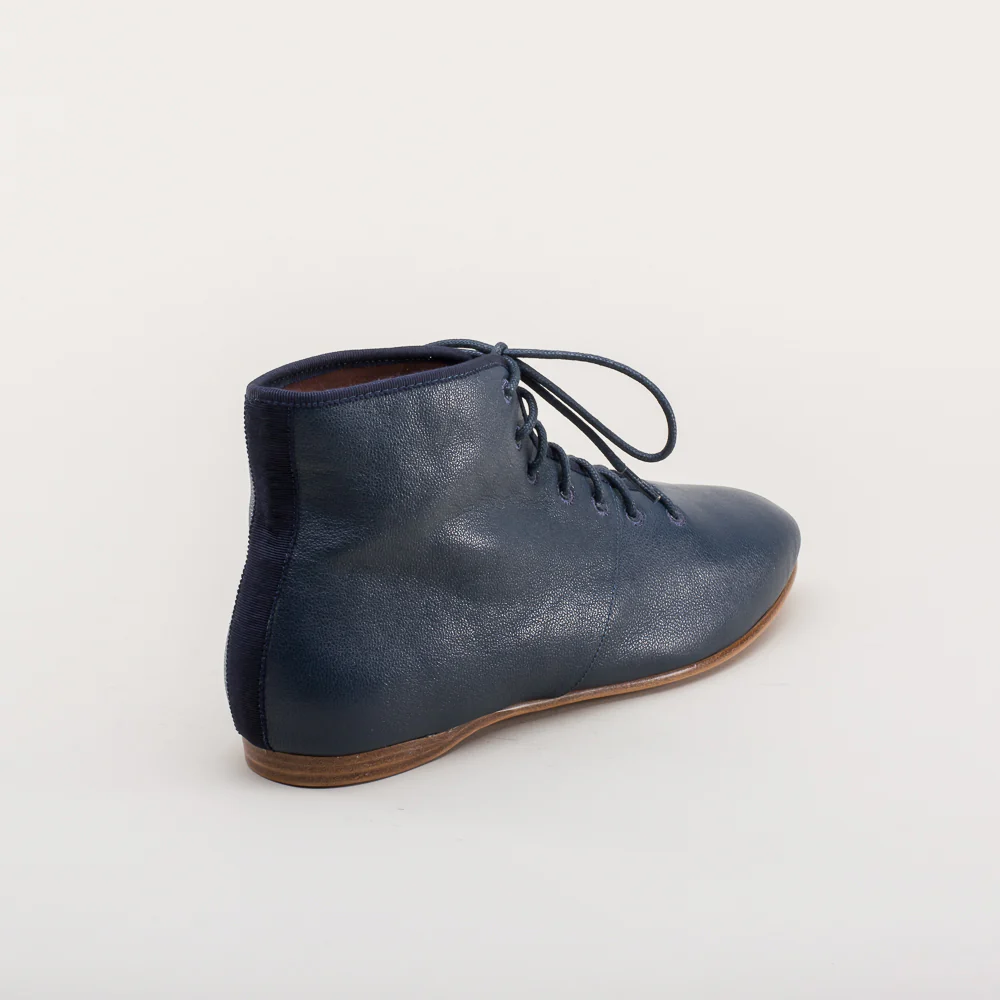 Emma Regency Leather Boots (Navy) - Image 7