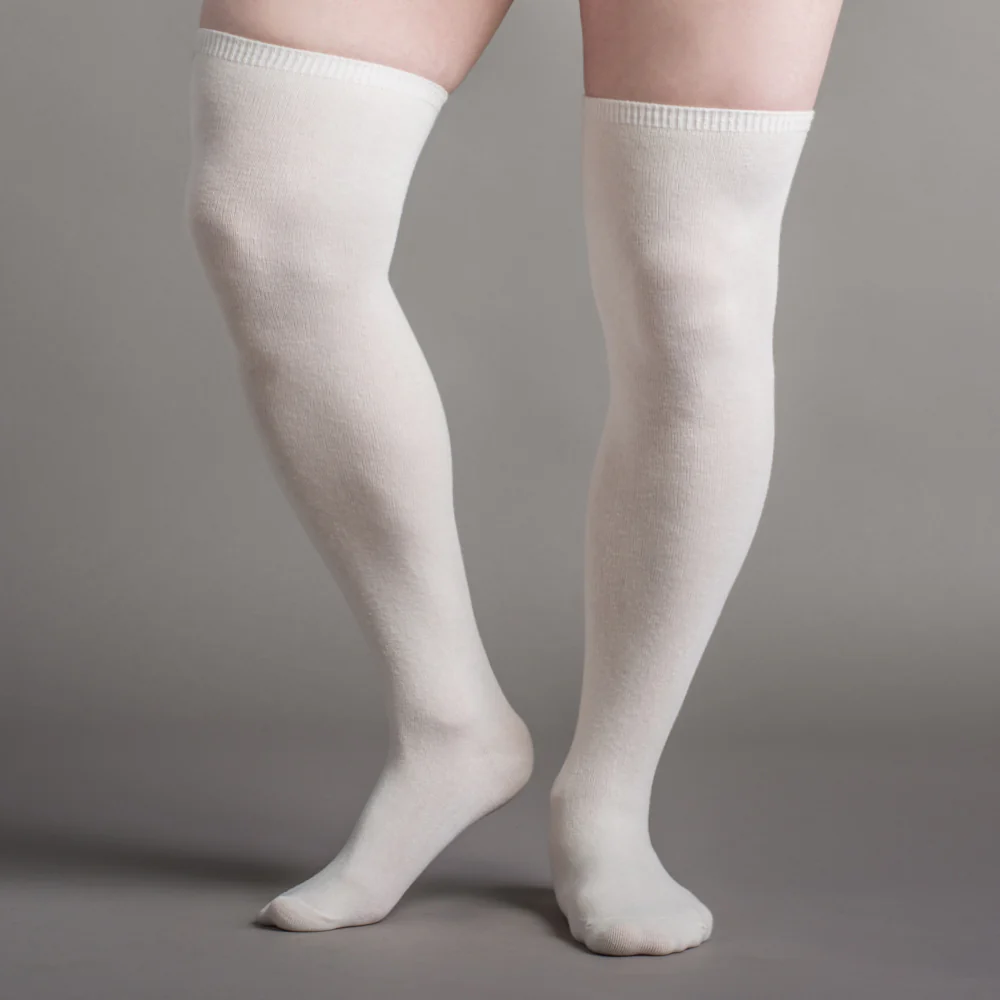 Extra Stretch Cotton Stockings (Ivory) - Image 10