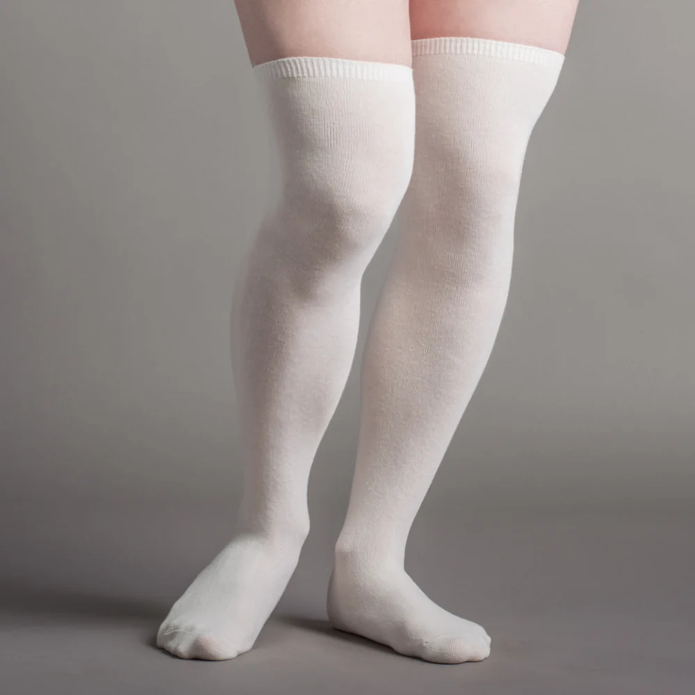 Extra Stretch Cotton Stockings (Ivory) - Image 11