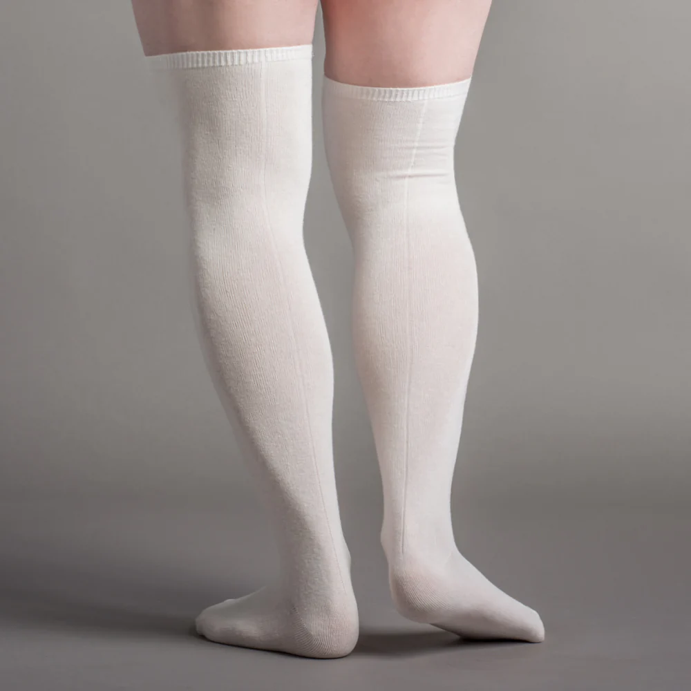 Extra Stretch Cotton Stockings (Ivory) - Image 12
