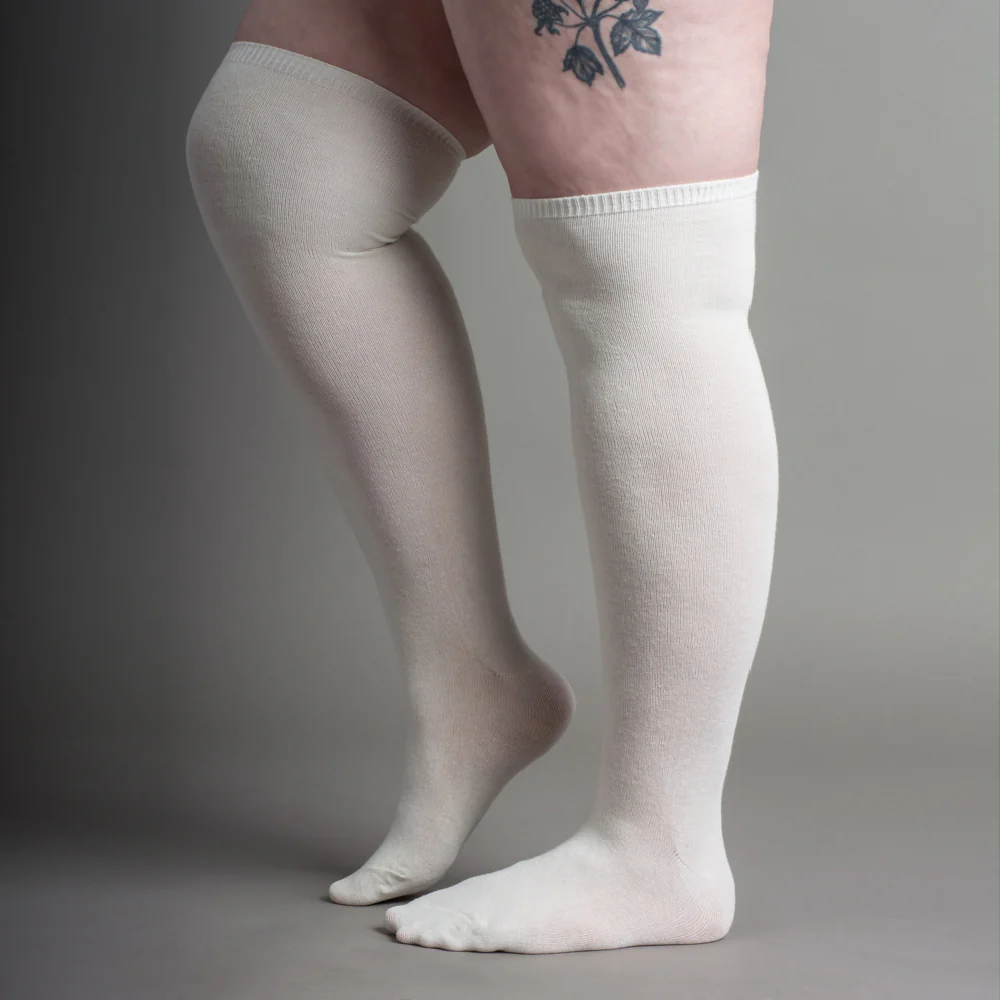 Extra Stretch Cotton Stockings (Ivory) - Image 2