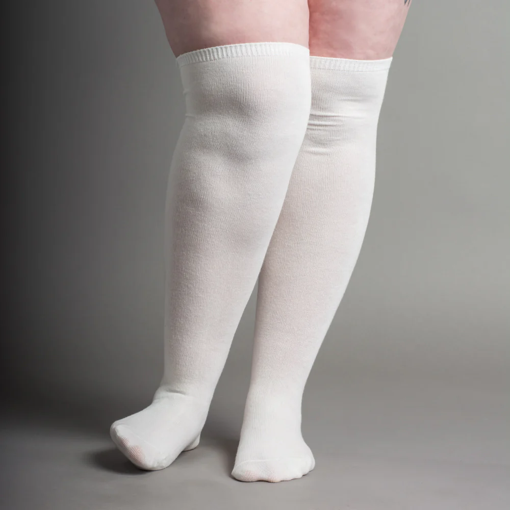 Extra Stretch Cotton Stockings (Ivory) - Image 3