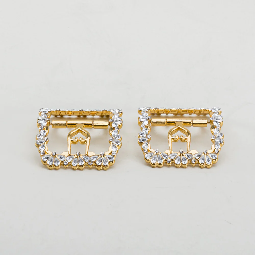 Fleur 18th Century Shoe Buckles (Gold) - Image 4