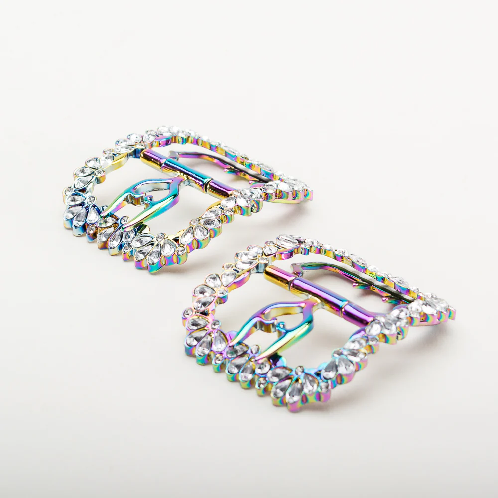 Fleur 18th Century Shoe Buckles (Rainbow)