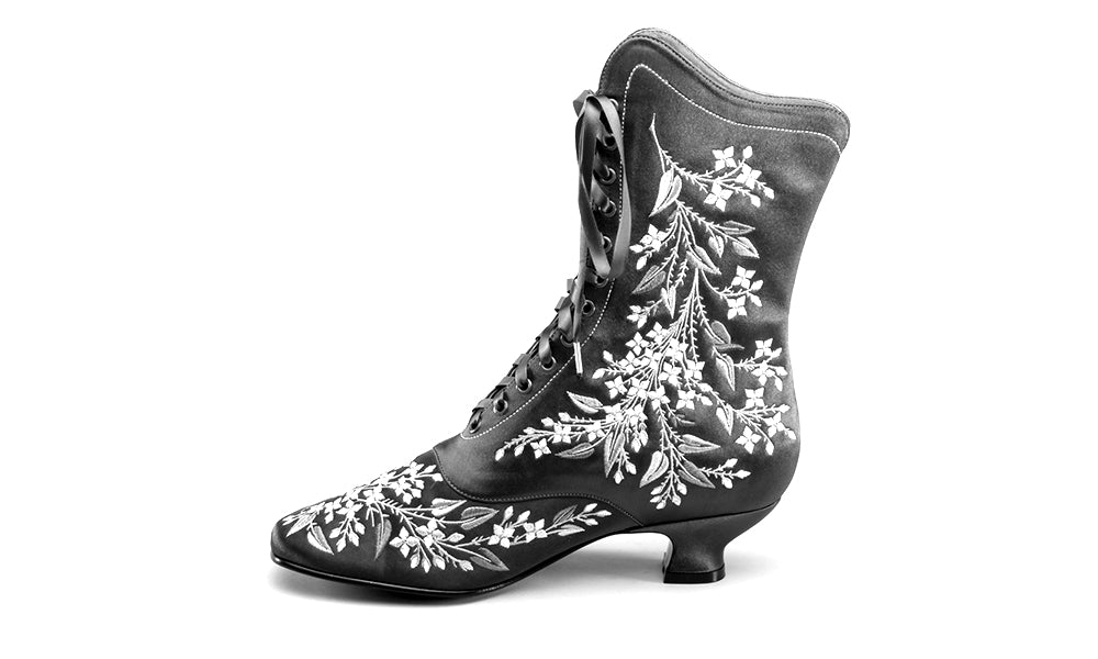 Flora Women's Embroidered Boots (Emerald Green) - Image 15