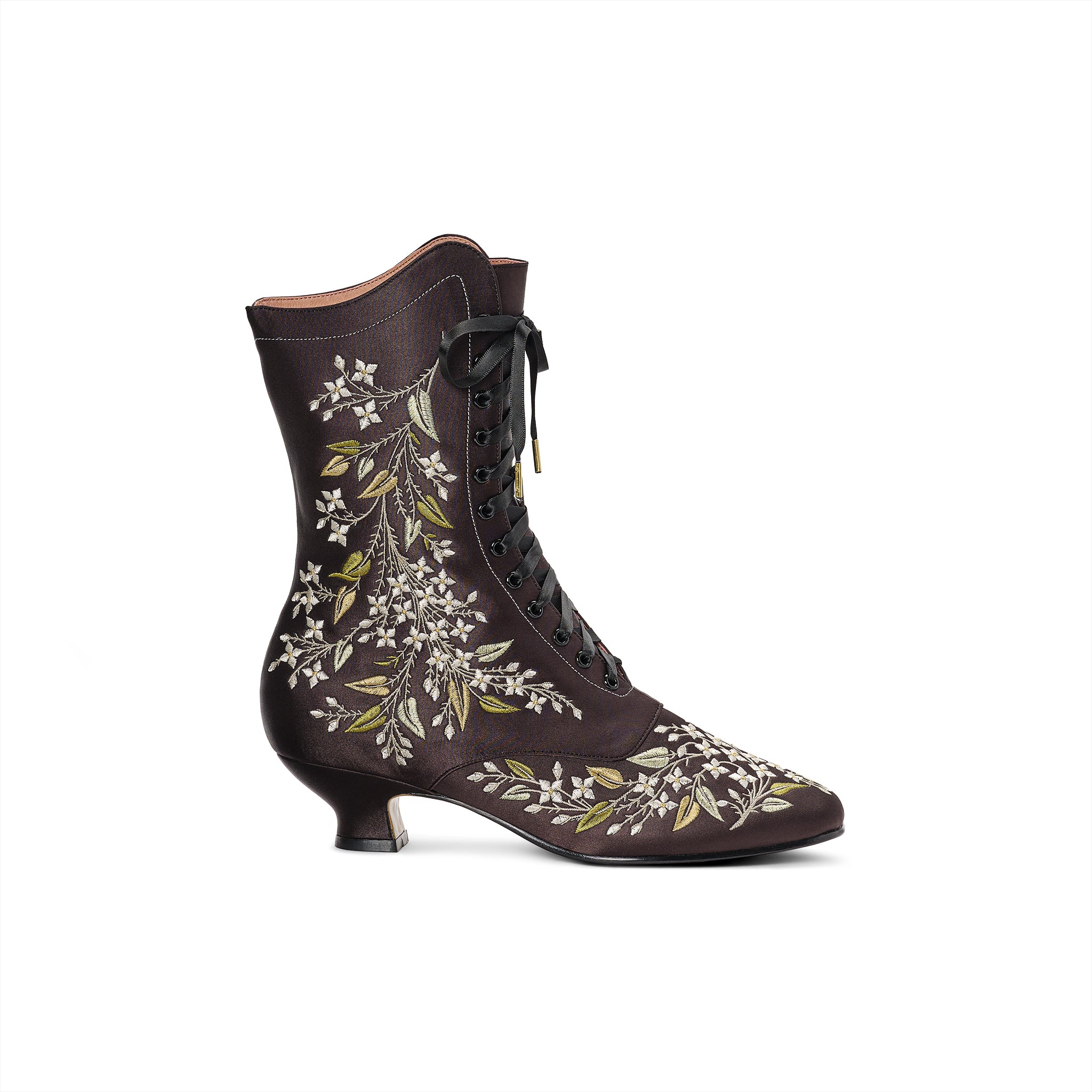 Flora Women's Embroidered Boots (Black) - Image 4