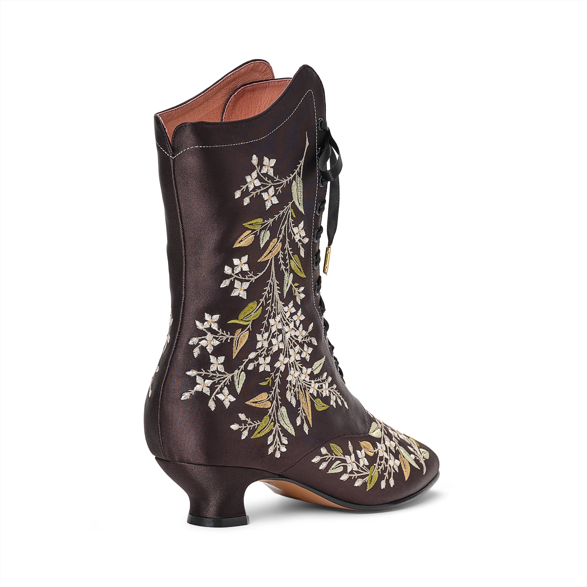 Flora Women's Embroidered Boots (Black) - Image 5