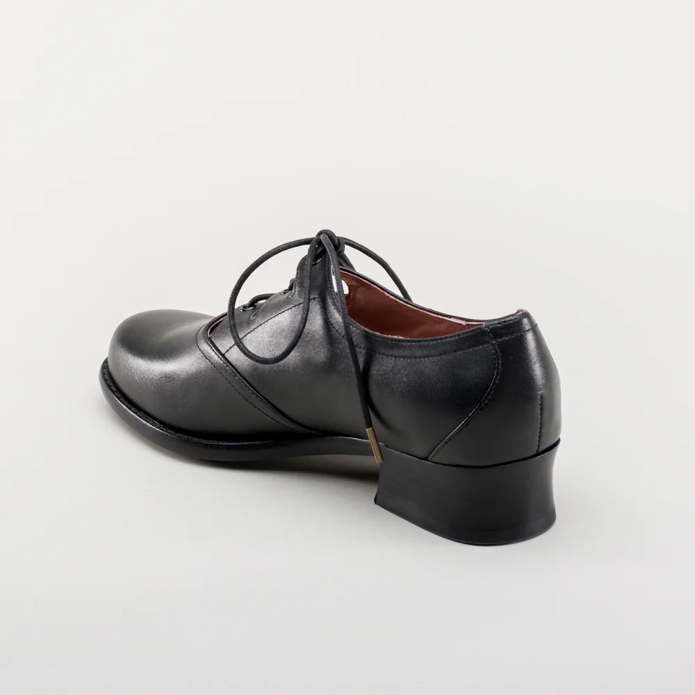 Ghillie Vintage Lace-Up Shoes (Black) - Image 11