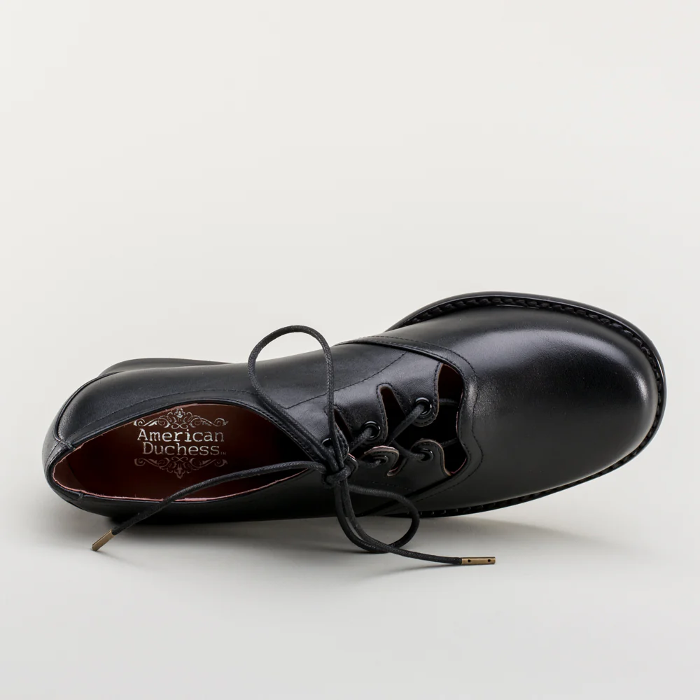 Ghillie Vintage Lace-Up Shoes (Black) - Image 16