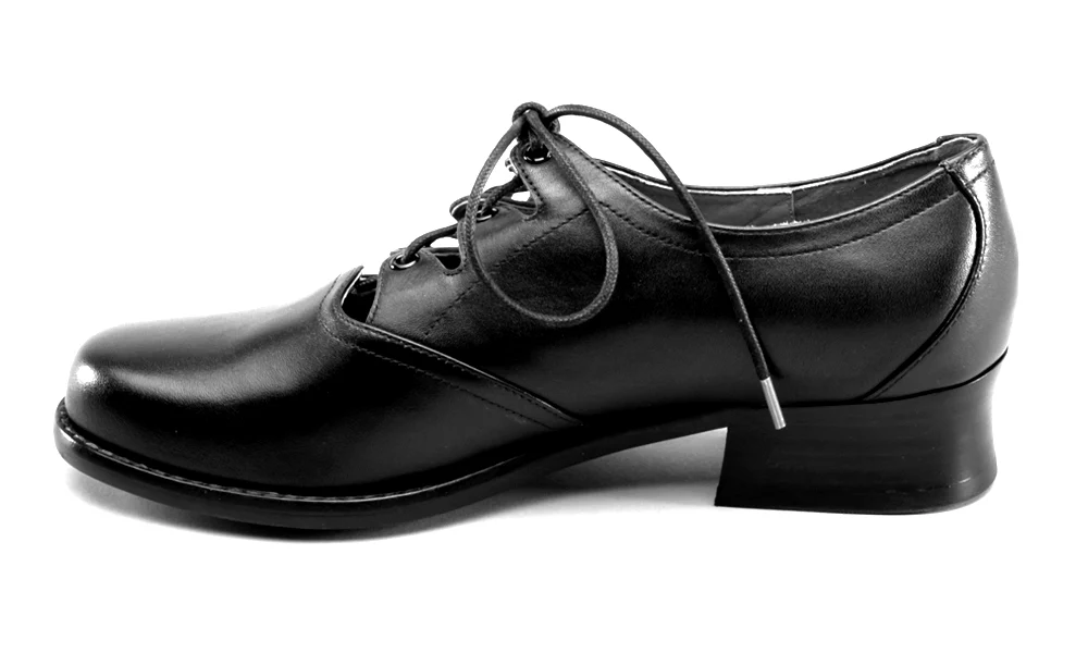 Ghillie Vintage Lace-Up Shoes (Black) - Image 17