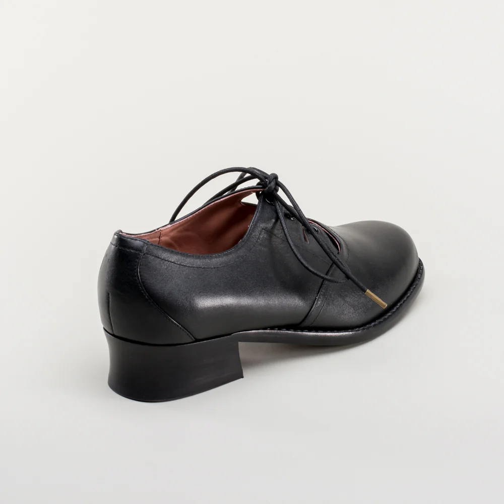 Ghillie Vintage Lace-Up Shoes (Black) - Image 9
