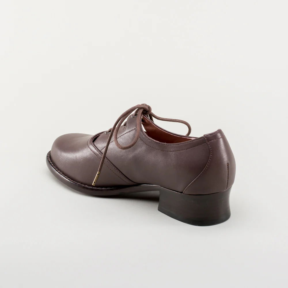 Ghillie Vintage Lace-Up Shoes (Brown) - Image 11