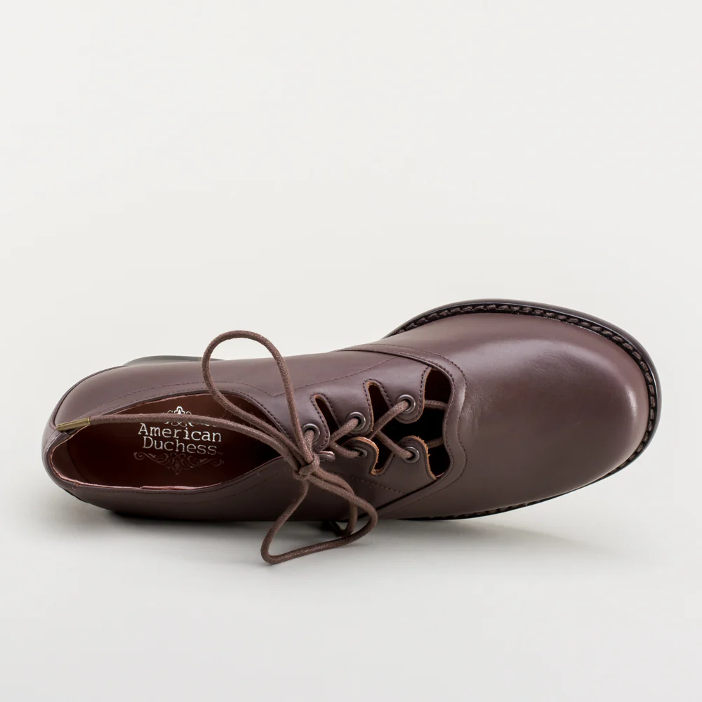 Ghillie Vintage Lace-Up Shoes (Brown) - Image 16