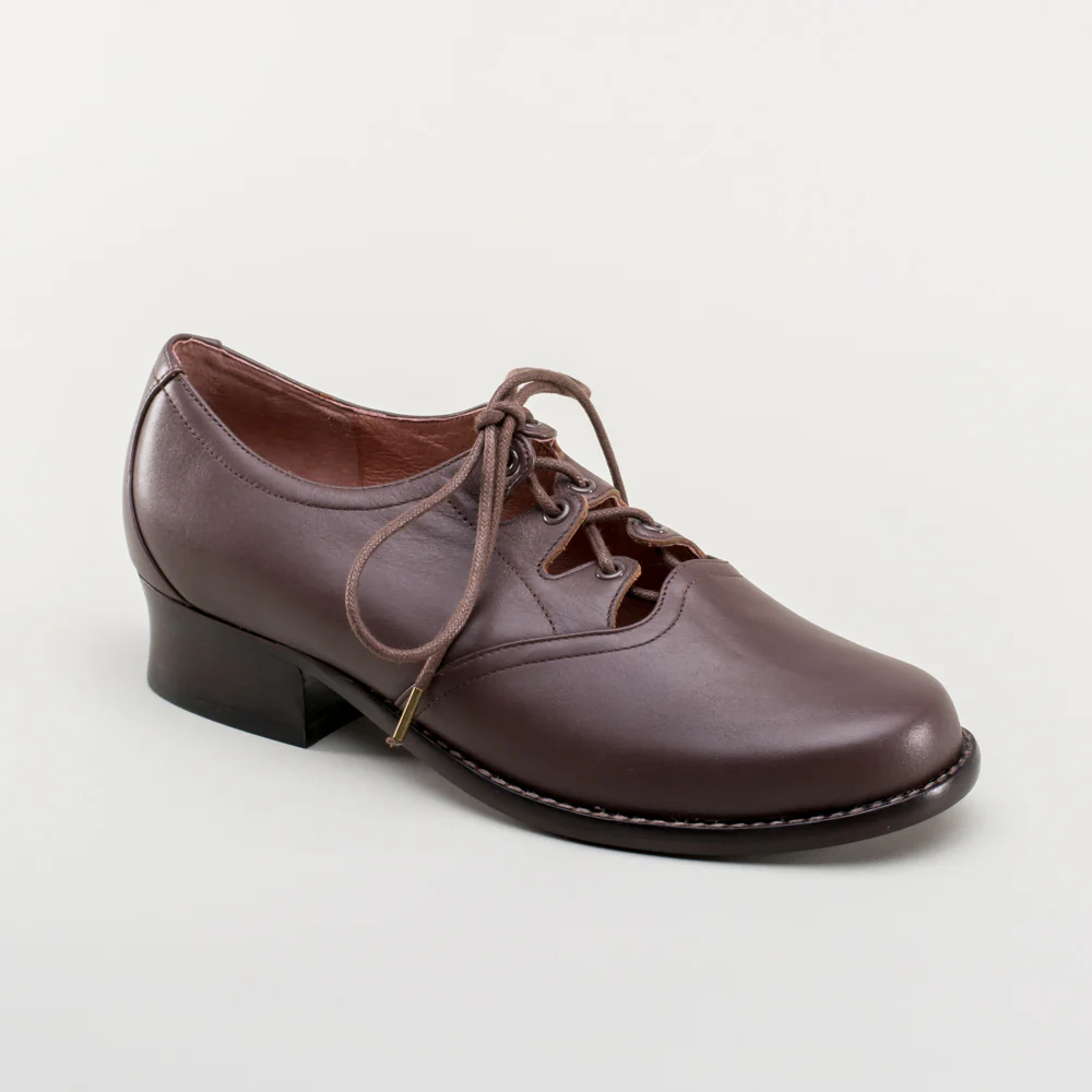 Ghillie Vintage Lace-Up Shoes (Brown) - Image 7