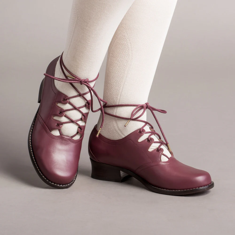 Ghillie Vintage Lace-Up Shoes (Merlot)
