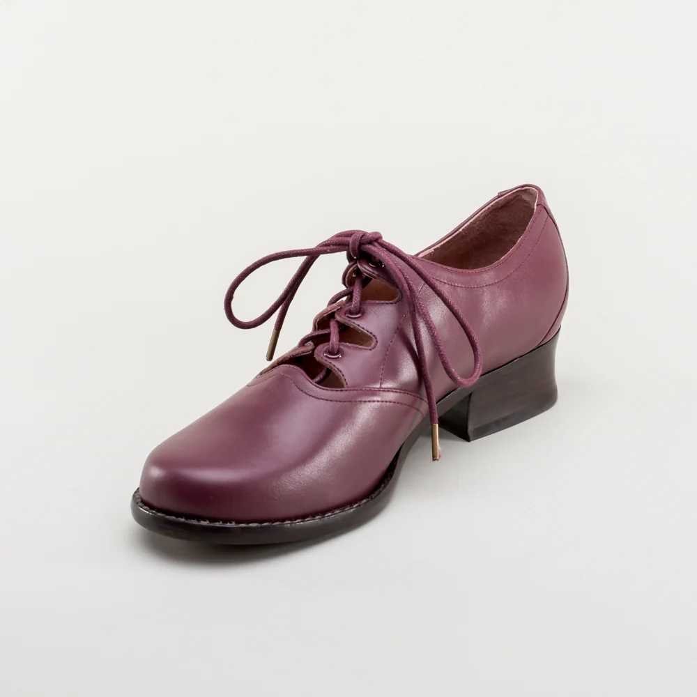 Ghillie Vintage Lace-Up Shoes (Merlot) - Image 12