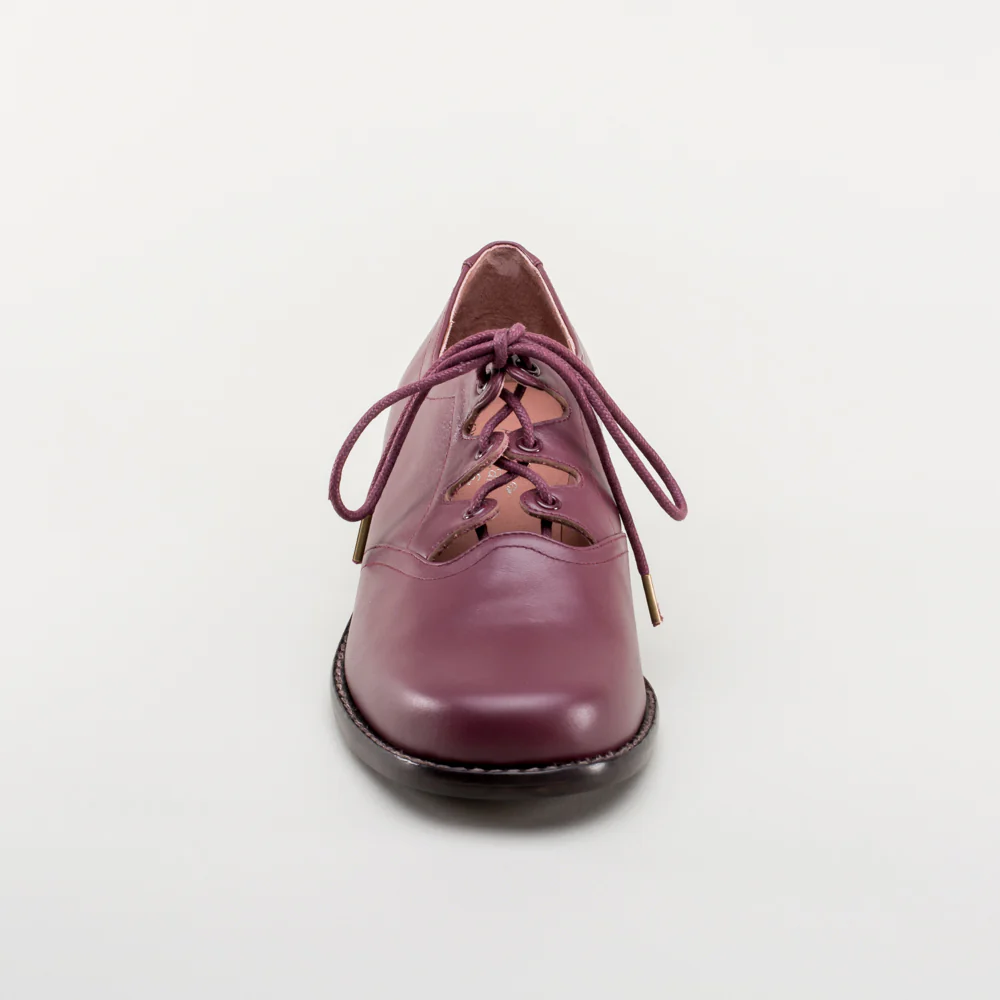 Ghillie Vintage Lace-Up Shoes (Merlot) - Image 13