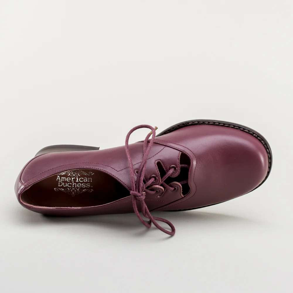 Ghillie Vintage Lace-Up Shoes (Merlot) - Image 15