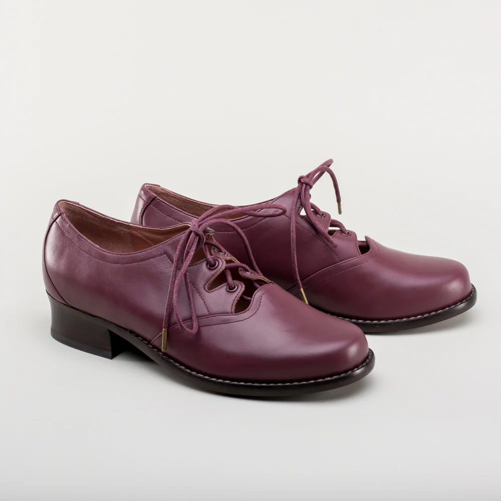 Ghillie Vintage Lace-Up Shoes (Merlot) - Image 16