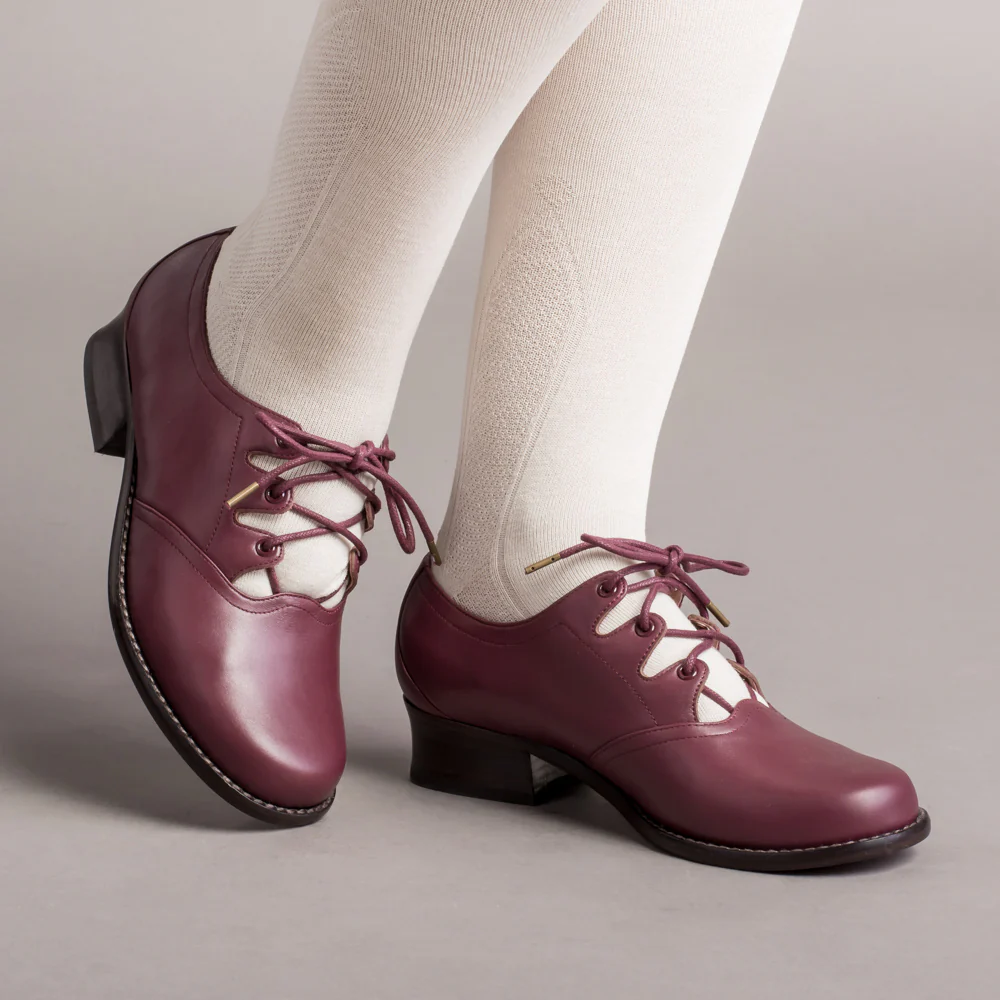 Ghillie Vintage Lace-Up Shoes (Merlot) - Image 3