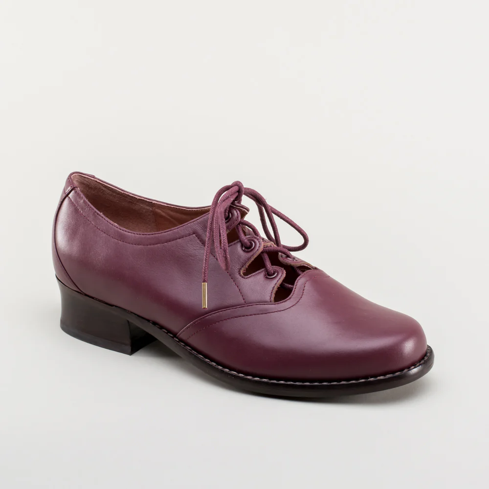 Ghillie Vintage Lace-Up Shoes (Merlot) - Image 6