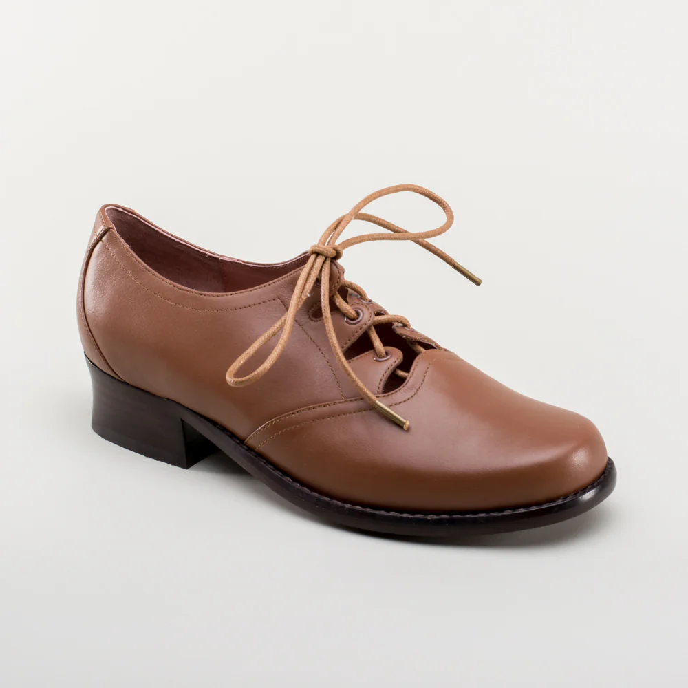 Ghillie Vintage Lace-Up Shoes (Tan) - Image 7