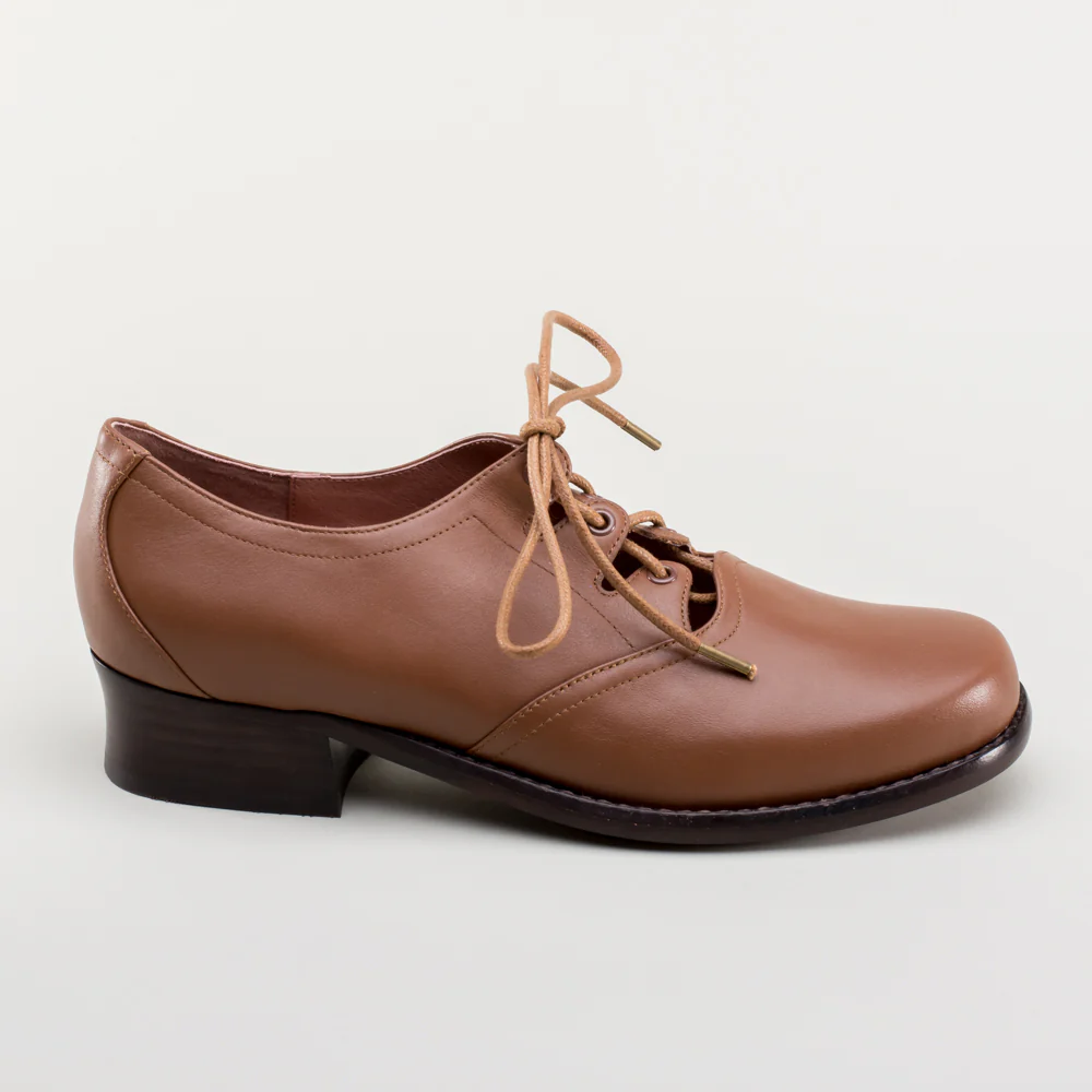 Ghillie Vintage Lace-Up Shoes (Tan) - Image 8