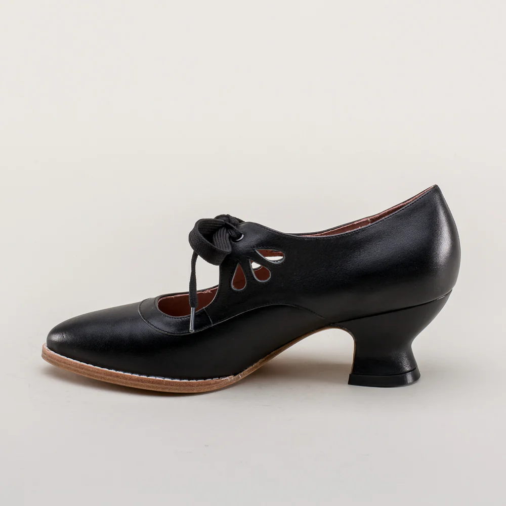 Gibson Edwardian Leather Shoes (Black) - Image 10