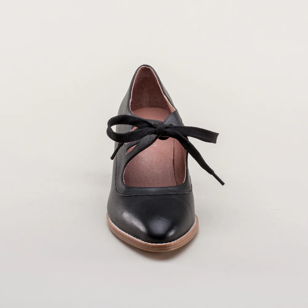 Gibson Edwardian Leather Shoes (Black) - Image 12