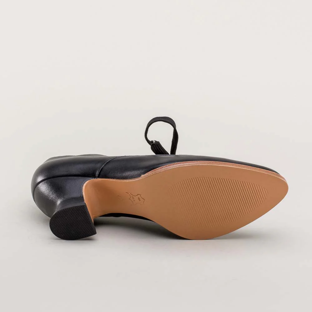 Gibson Edwardian Leather Shoes (Black) - Image 13