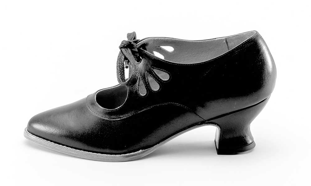 Gibson Edwardian Leather Shoes (Black) - Image 14