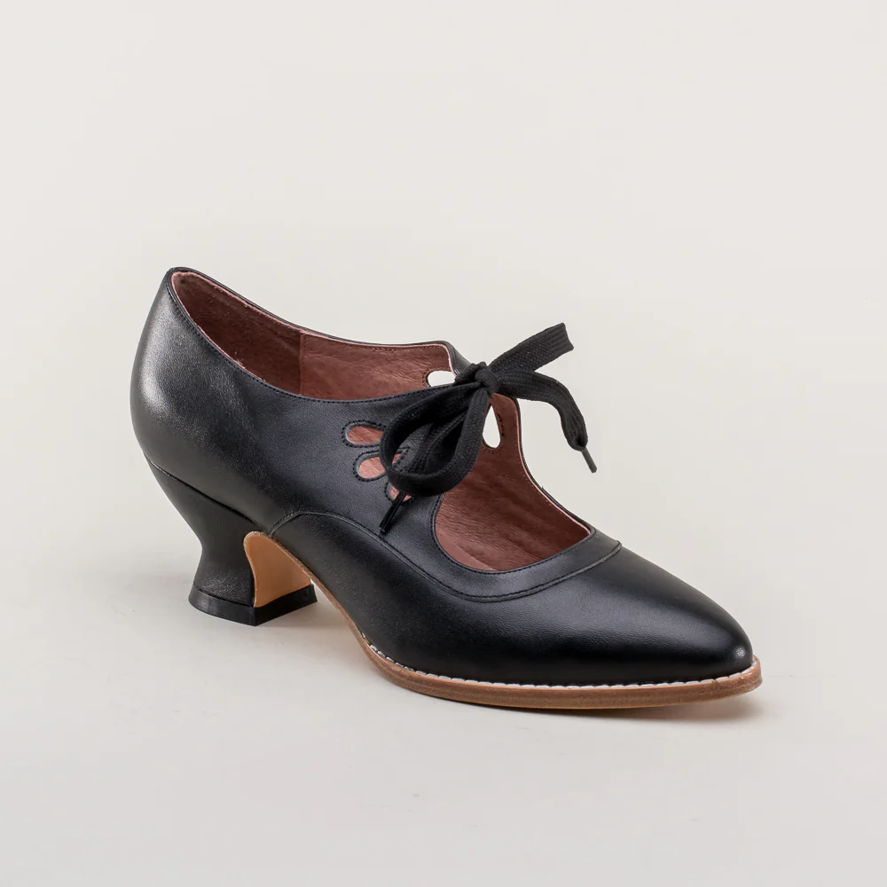 Gibson Edwardian Leather Shoes (Black) - Image 5