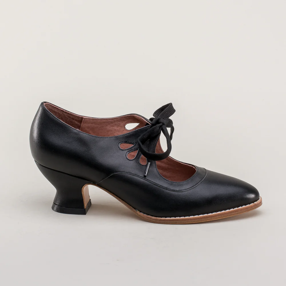 Gibson Edwardian Leather Shoes (Black) - Image 6