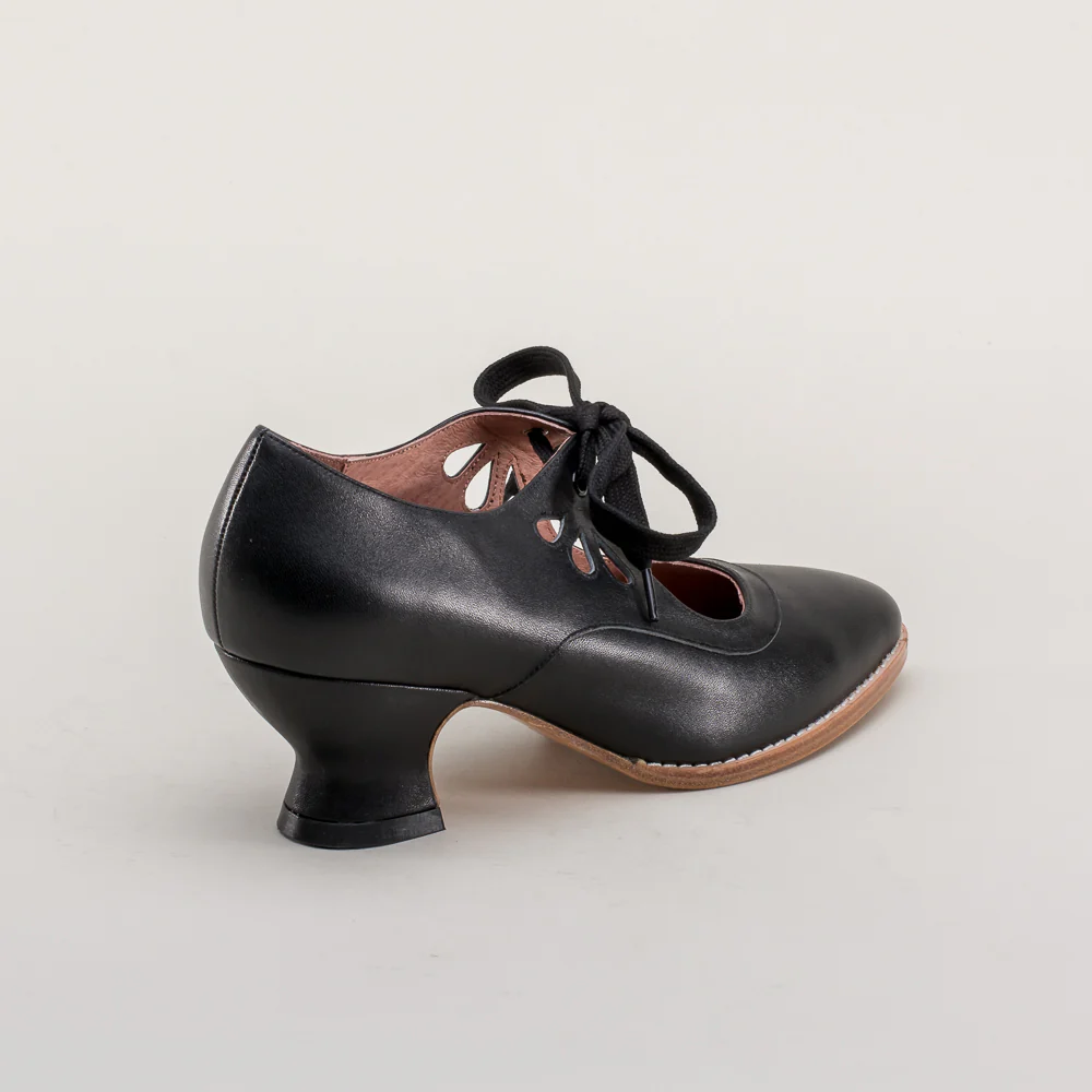 Gibson Edwardian Leather Shoes (Black) - Image 7