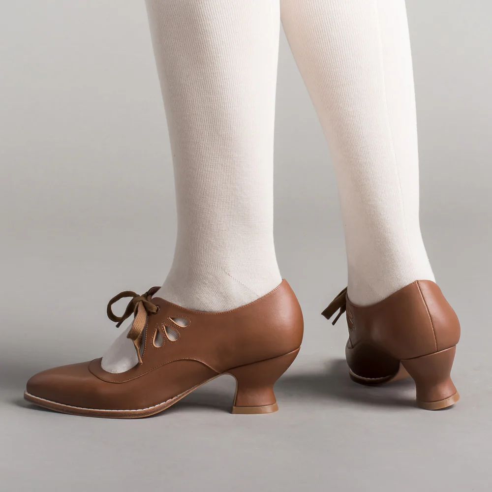Gibson Edwardian Leather Shoes (Tan) - Image 3