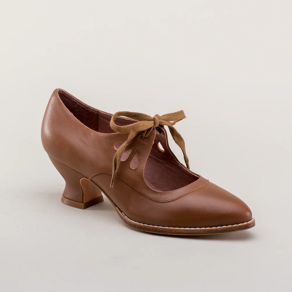 Gibson Edwardian Leather Shoes (Tan) - Image 5