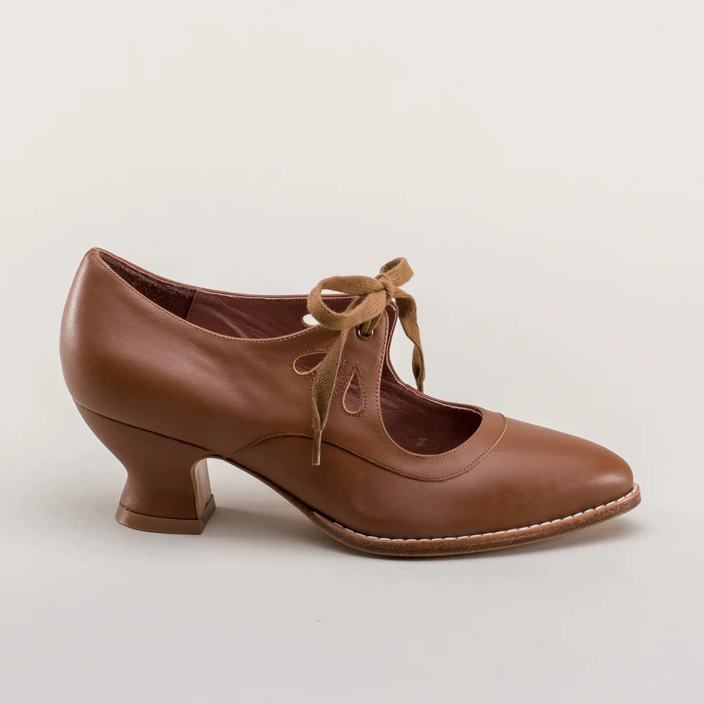 Gibson Edwardian Leather Shoes (Tan) - Image 6